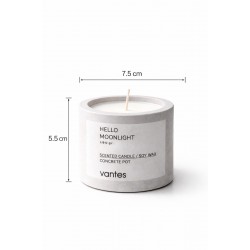 Japon Kiraz Çiçeği Kokulu, Minimal Beton Mumluk, Dikey Form Tek Fitil