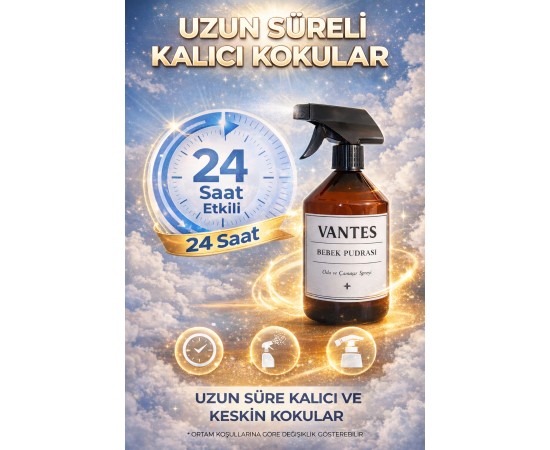 Bebek Pudrası Oda Kokusu ve Çamaşır Spreyi | Kalıcı Ferah Koku | Günlük Kullanım
