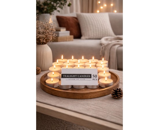 Tealight Mum 50 Adet 4 saat yanma s&uuml;resi